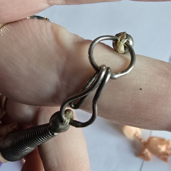 Vintage elephant necklace pink peach silver tone boho bohemian tribal - Picture 14 of 16